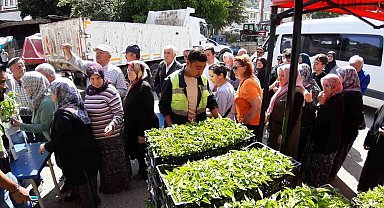 Mudurnu'da Çiftçilere 108 Bin Domates ve Biber Fidesi Dağıtıldı