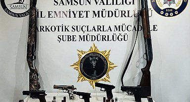 Samsun Bafra'da Silah Operasyonu: Çok Sayıda Ateşli Silah Ele Geçirildi