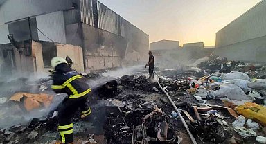 Burdur'da sanayi sitesinde yangın