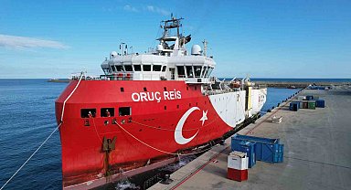 Oruç Reis'in Filyos Limanı'na girişi havadan görüntülendi