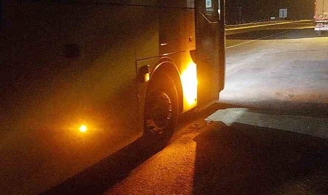 Otoyolda otobüsün çarptığı yaya hayatını kaybetti