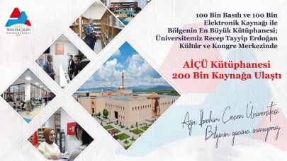Ağrı İbrahim Çeçen Üniversitesi Kütüphanesi 200 Bin Kaynak Hedefine Ulaştı