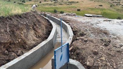 Tuzluca’da Betonarme Sulama Kanalları İnşa Ediliyor