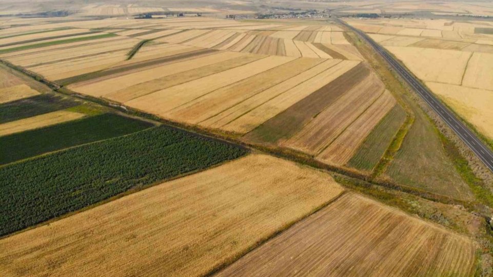 Kars’ta Tarım Arazileri Havadan Halı Deseni Gibi Görüntülendi