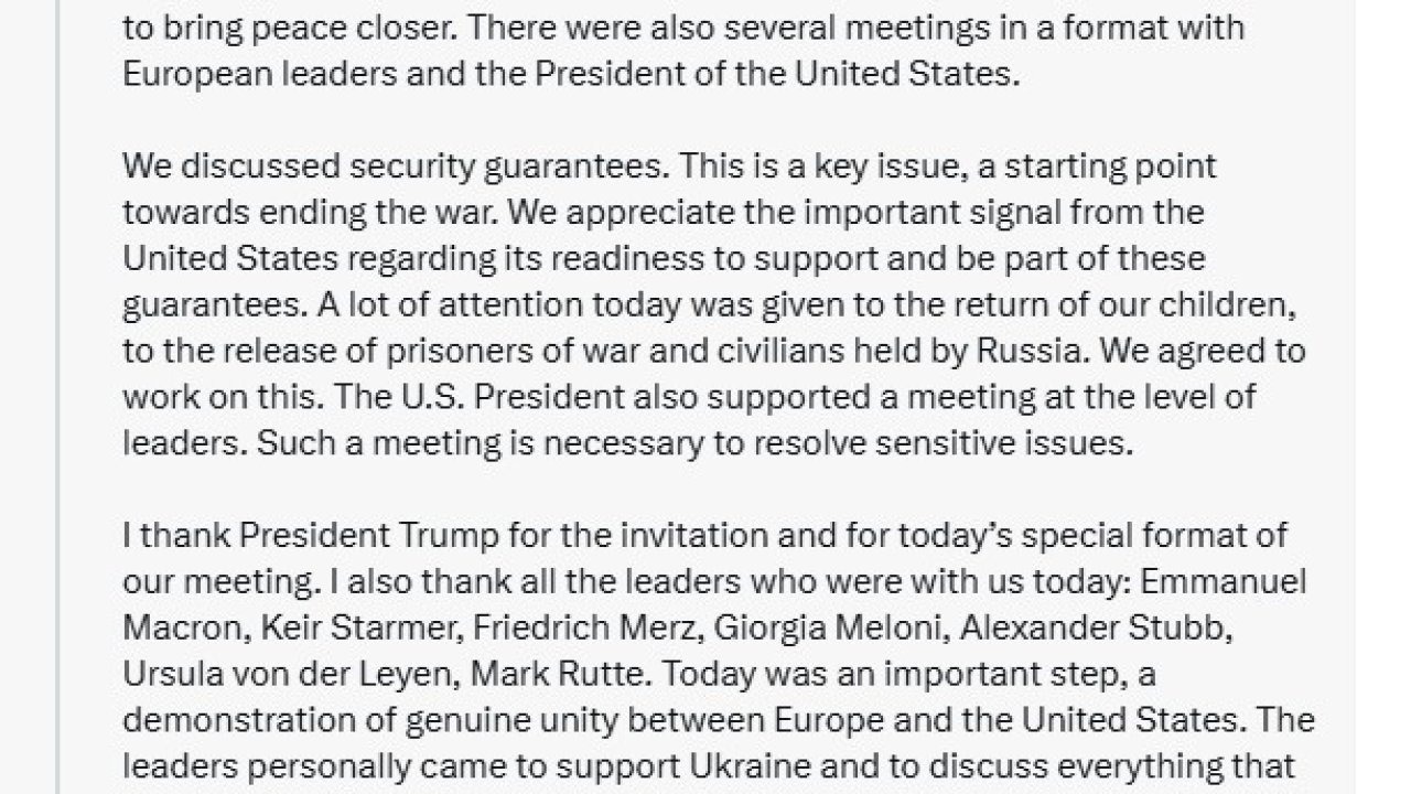 Zelenskiy: &quot;ABD&#039;den Güvenlik Garantileri Konusunda Önemli Sinyal Aldık&quot;