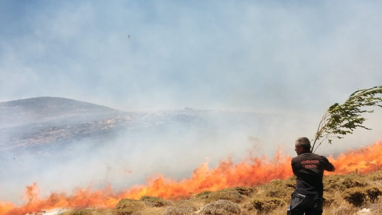 Bahçesaray&#039;da Dik Arazide Çıkan Yangın Söndürüldü