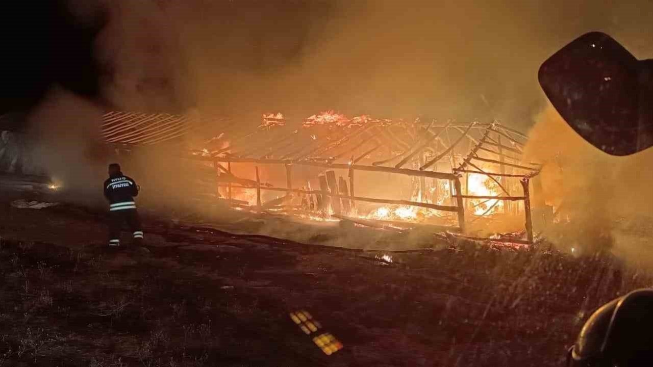 Muş&#039;ta Ahır Yangını Paniğe Neden Oldu