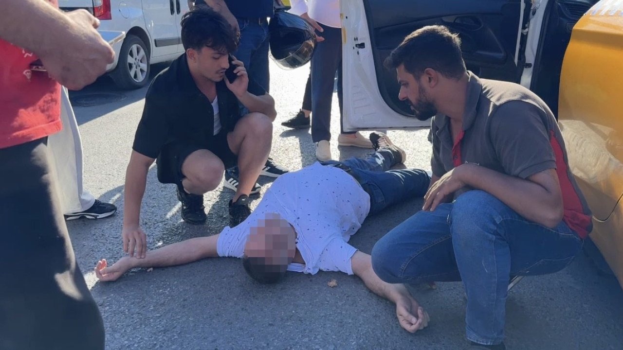 Taksici baygınlık geçirdi: Vatandaşlar başından ayrılmadı