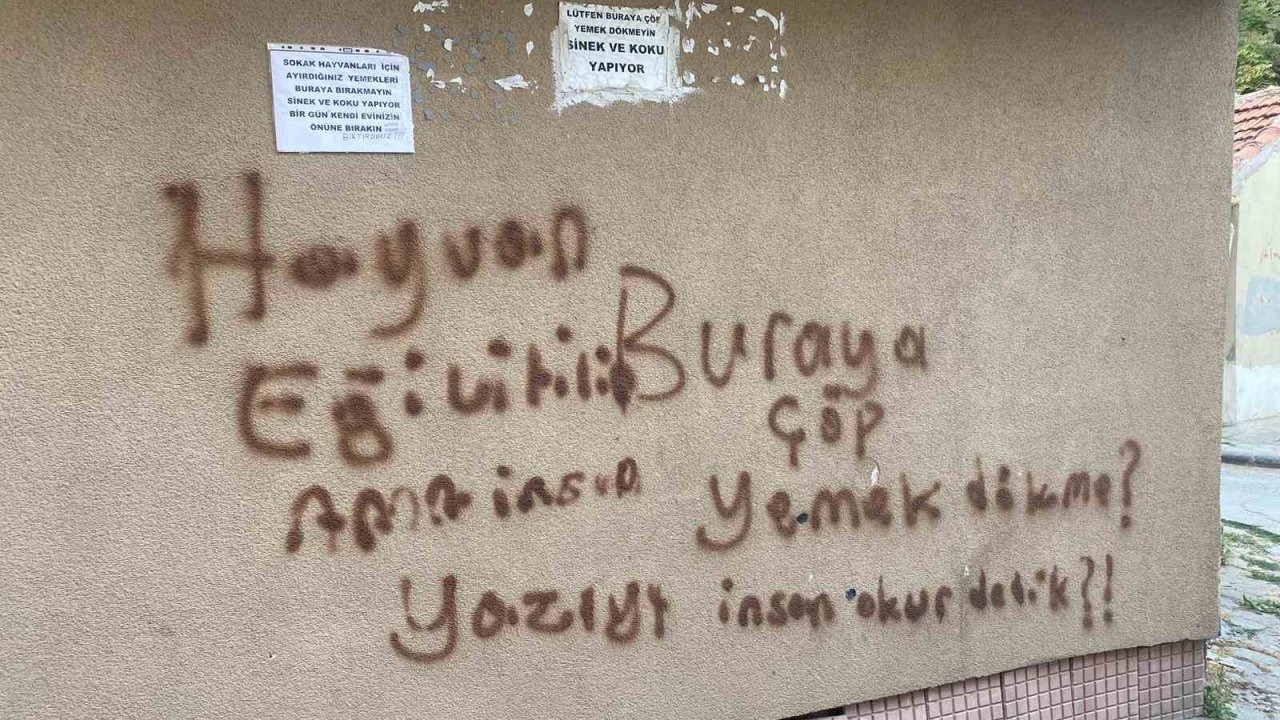 Eskişehir’de Çöp ve Yemek Artıklarına Karşı Anlamlı Duvar Yazıları