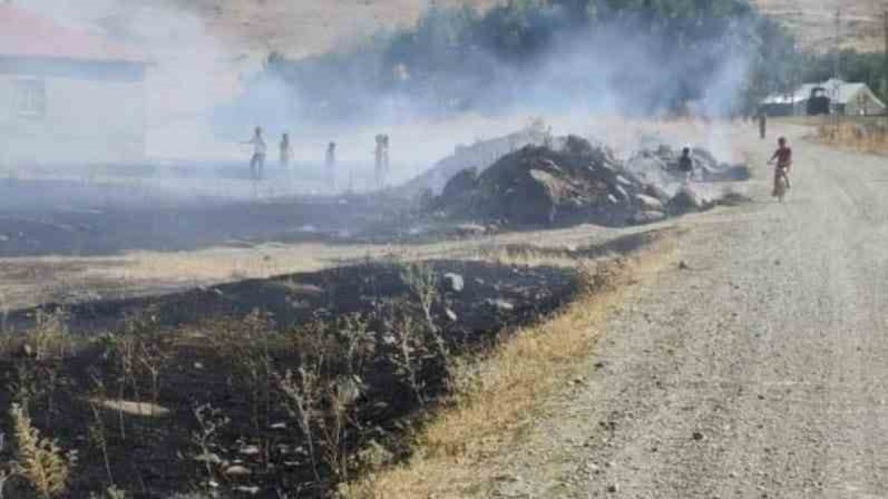 Ağrı&#039;da Mera Yangını Yerleşim Yerlerine Yaklaştı