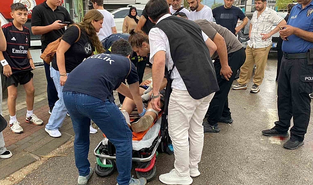 Bisikletten düşen çocuğun bacağına direksiyon saplandı
