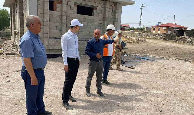 Digor&#039;da Başköy Camii İnşaatında İnceleme