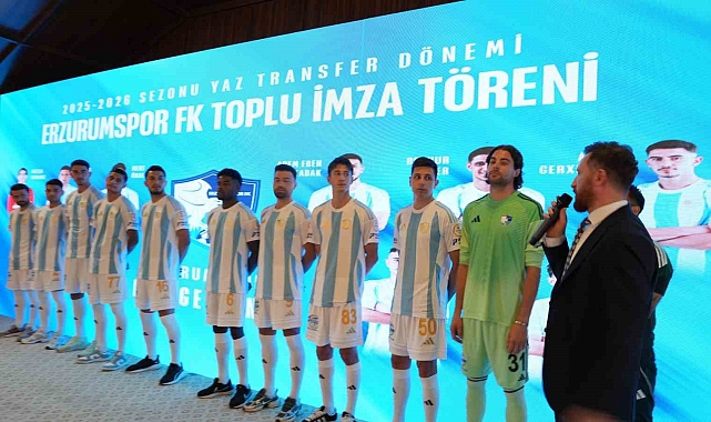 Erzurumspor FK&#039;dan Yeni Sezon Öncesi Gövde Gösterisi: Transferler Tanıtıldı