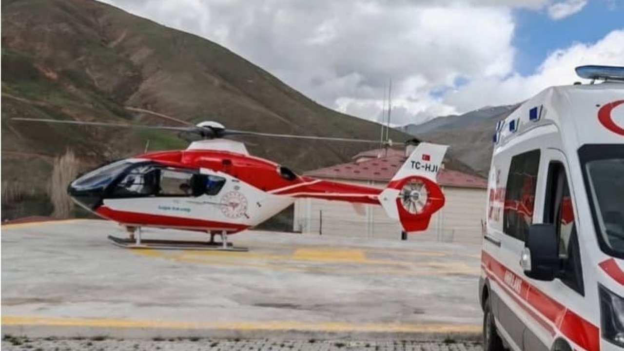 86 Yaşındaki Hasta Helikopter Ambulansla Sevk Edildi