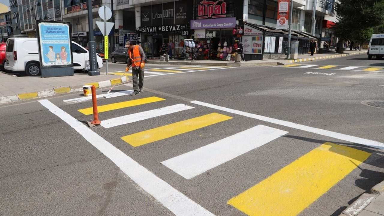 Ardahan’da Yaya Güvenliği İçin Çizgi Çalışması