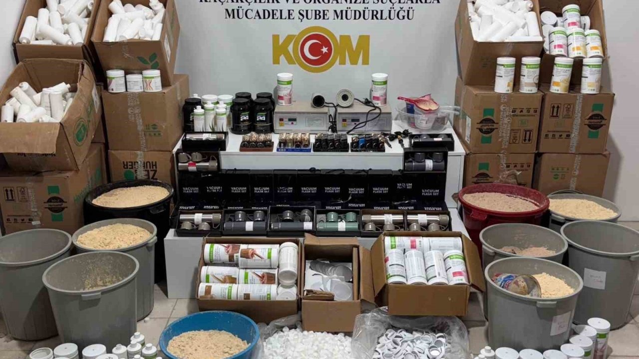 Samsun’da Sahte Gıda Takviyesi Operasyonu: Çok Sayıda Ürün Ele Geçirildi
