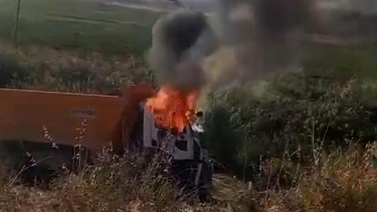 Diyarbakır’da Kamyon Kazası: Sürücü Yanarak Can Verdi