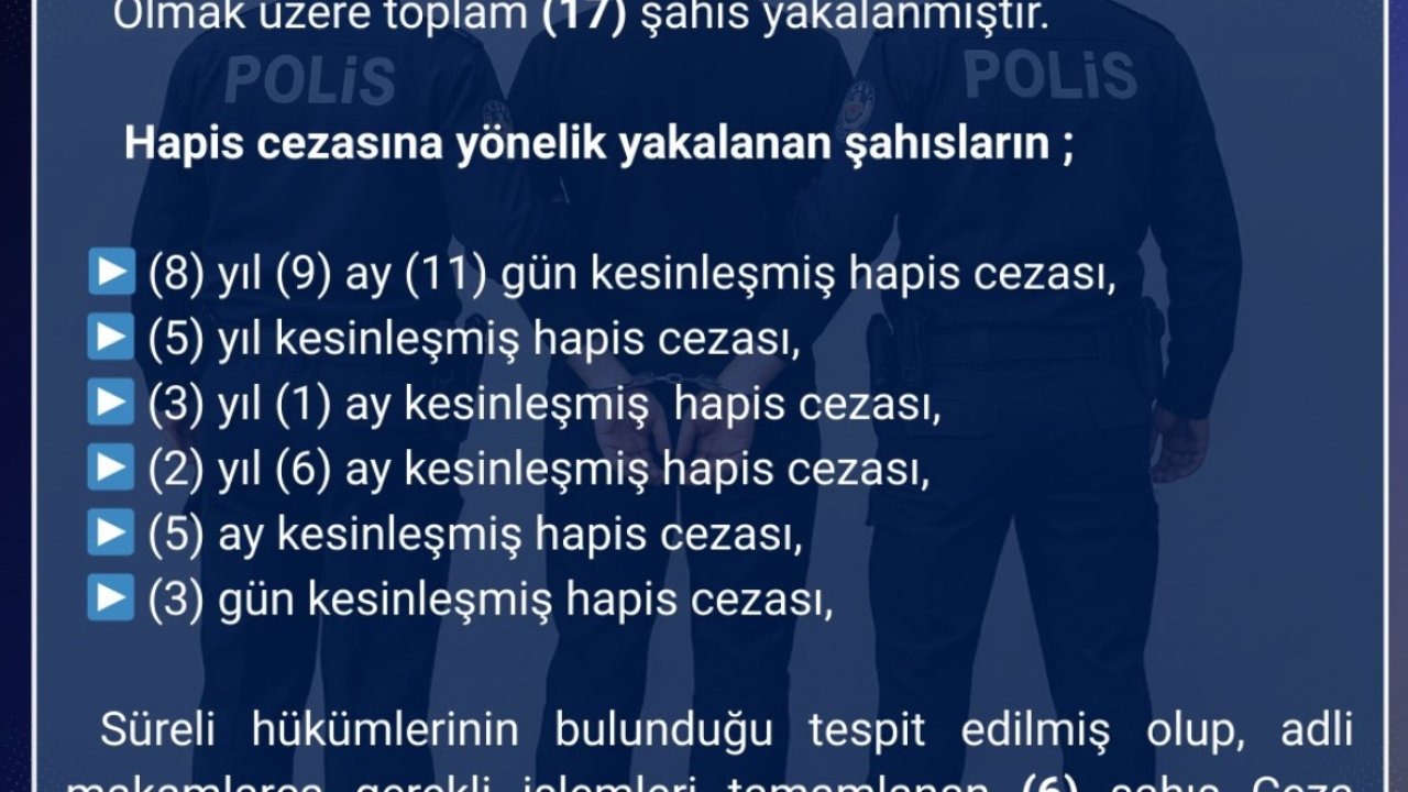 Bingöl’de Aranan 17 Şüpheli Yakalandı
