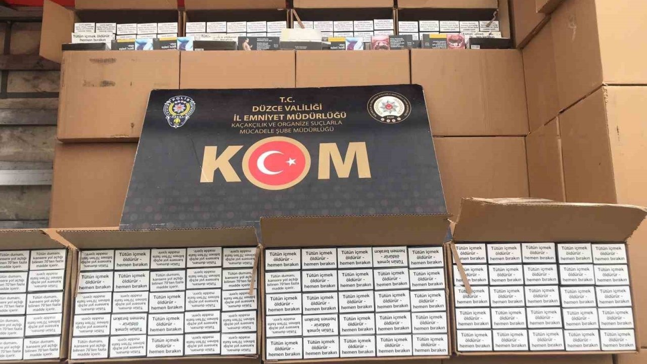 Düzce&#039;de Polis ve Jandarmadan Dev Operasyon: 3.8 Milyon Makaron Ele Geçirildi