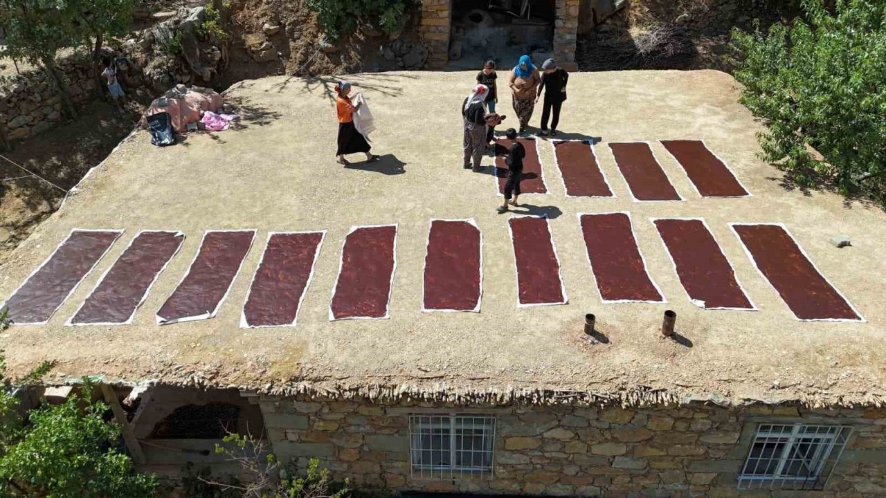 Mereto Dağı'nın Eteklerinde Cevizli Sucuk ve Pestil Mesaisi