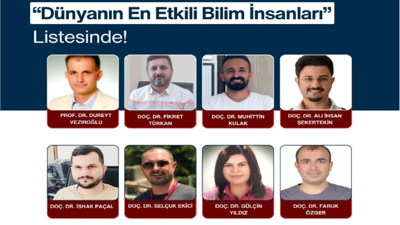 Iğdır Üniversitesinden 8 Akademisyen Dünyanın En Etkili Bilim İnsanları Listesi