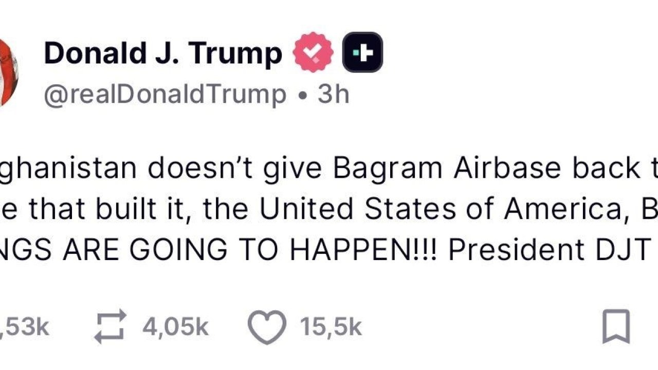 Donald Trump’tan Afganistan’a Bagram Üssü Tehdidi