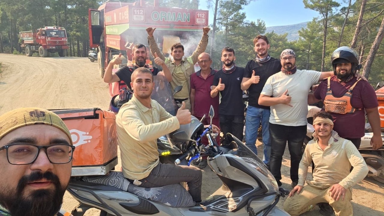 Alanya Yangınında Motokuryelerden Lojistik Destek