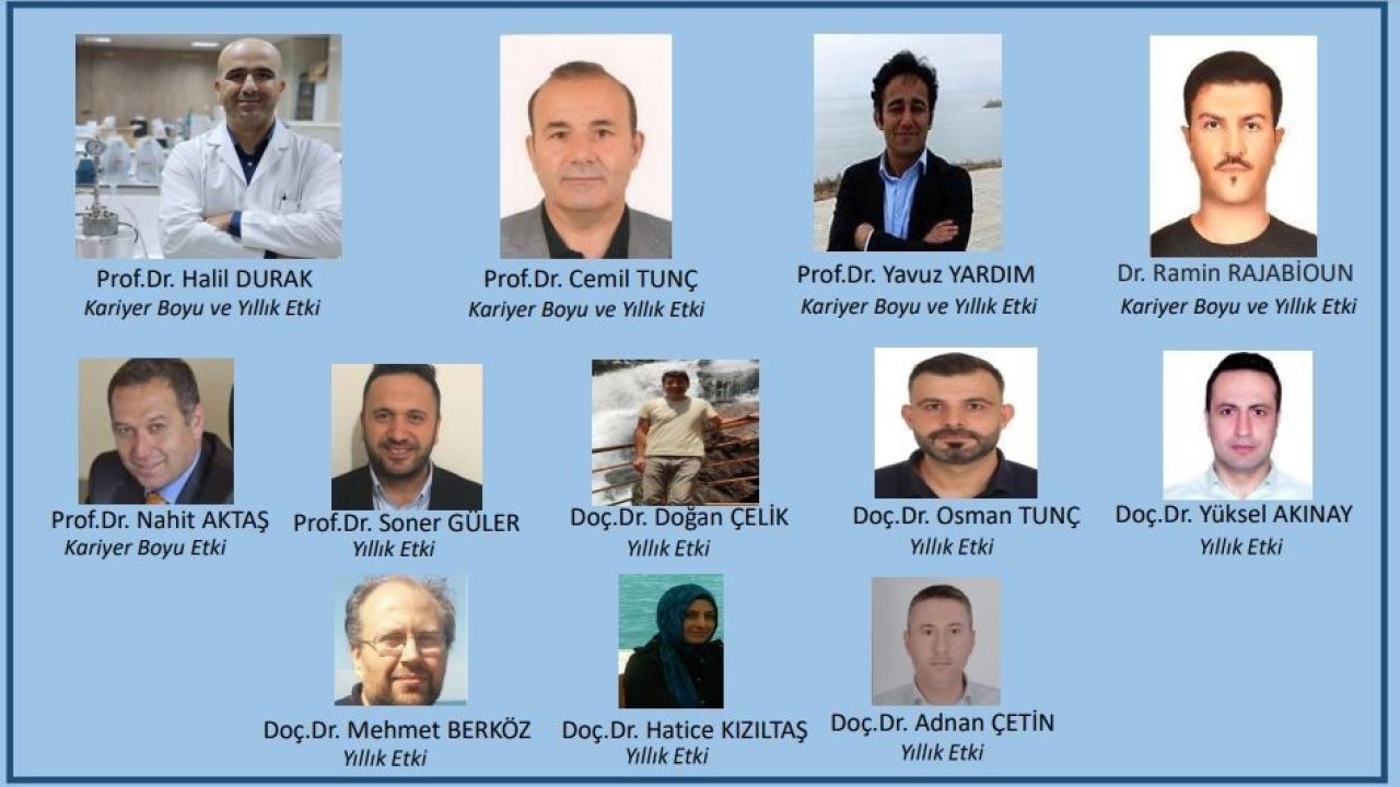 YYÜ&#039;den 12 Akademisyen &quot;Dünyanın En Etkili Bilim İnsanları&quot; Listesinde