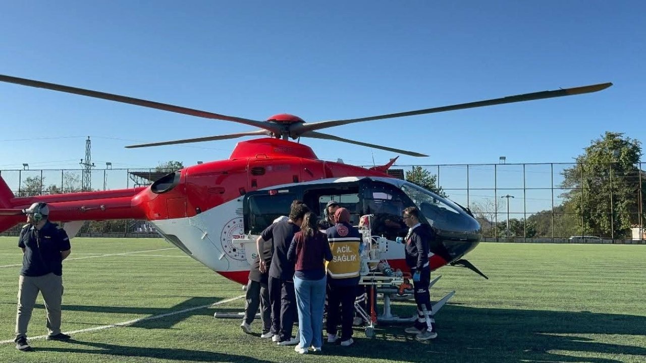 Solunum Problemi Yaşayan Bebek, Helikopter Ambulansla Samsun&#039;a Sevk Edildi