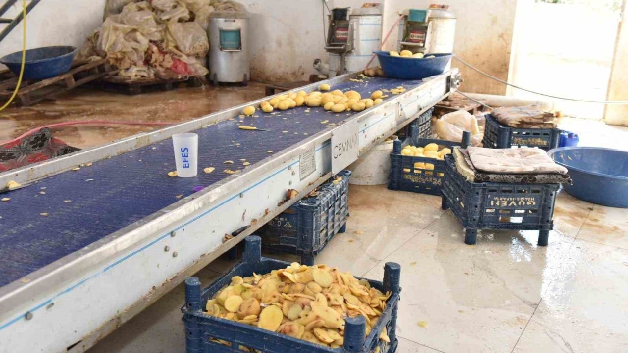 Kepez&#039;de Hijyen Dışı Üretim Yapan İşletmeye Baskın: 1,5 Ton Patates İmha Edildi