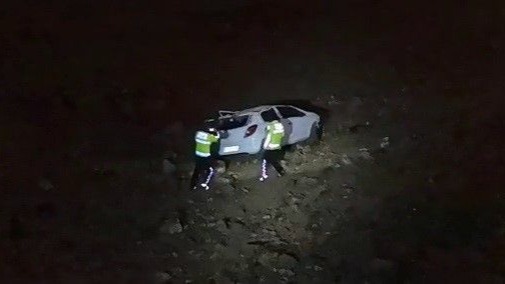 Erzurum Palandöken’de Feci Kaza: Otomobil Uçuruma Yuvarlandı, 1 Yaralı