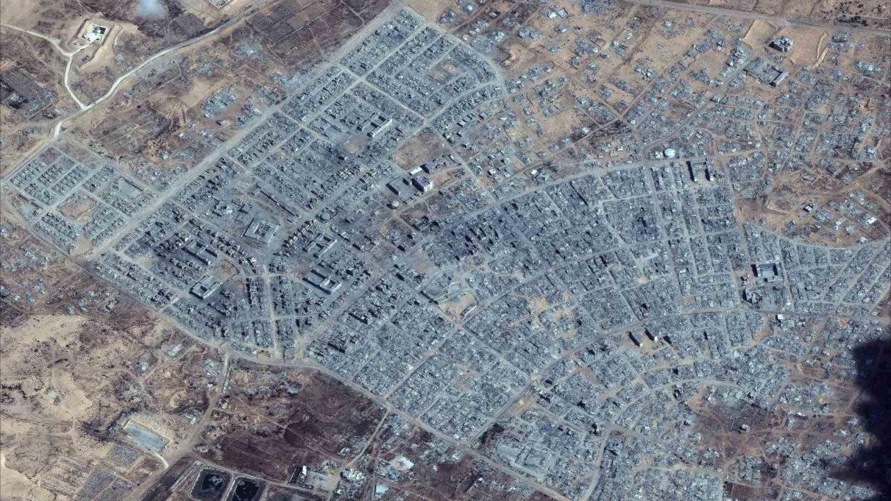 Gazze&#039;deki Yıkım Uydu Fotoğraflarına Yansıdı: Han Yunus&#039;un Yüzde 85&#039;i Yıkıldı