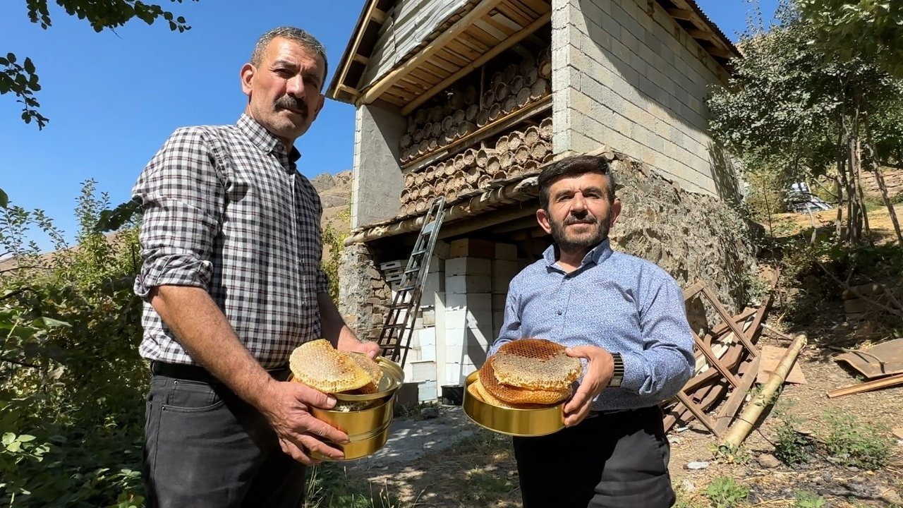 Hakkari’nin 3200 Rakımında Geleneksel &quot;Sepet Kovan&quot; Balı Hasadı Başladı