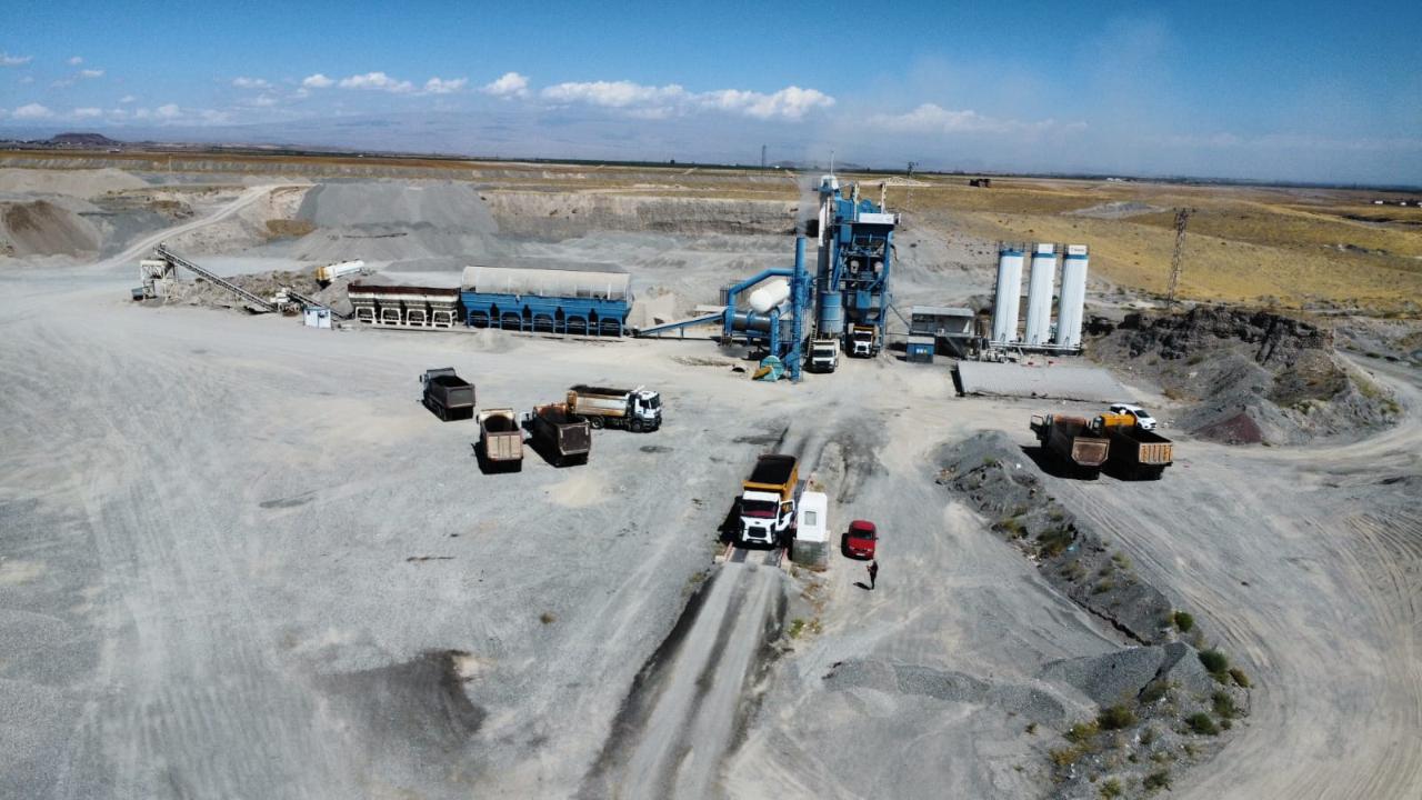 Iğdır İl Özel İdaresi Asfalt Plenti Tesisi Havadan Görüntülendi