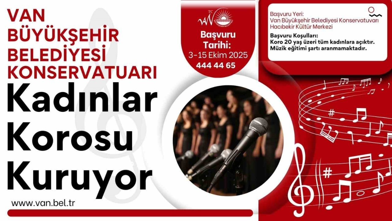 Van Büyükşehir Belediyesi&#039;nden Kadınlar Korosu Projesi: Başvurular Başladı