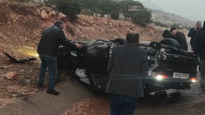 Şırnak-Cizre Karayolunda Otomobil Takla Attı: 2 Yaralı