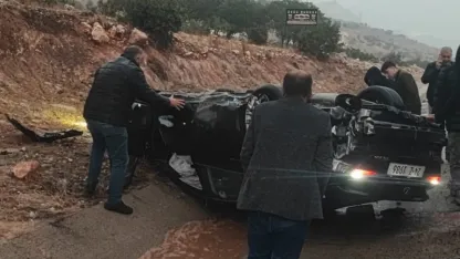 Şırnak-Cizre Karayolunda Otomobil Takla Attı: 2 Yaralı