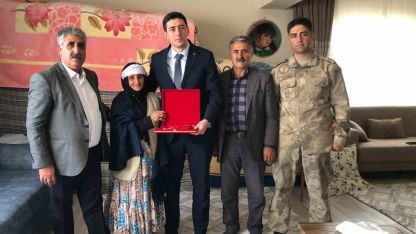 Karakoyunlu Kaymakamı Erdoğan’dan şehit ailesine ziyaret