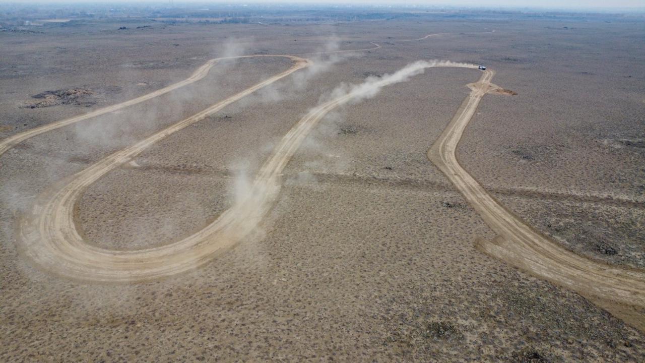 Ağrı Dağı eteklerinde Off-road provası havadan görüntülendi