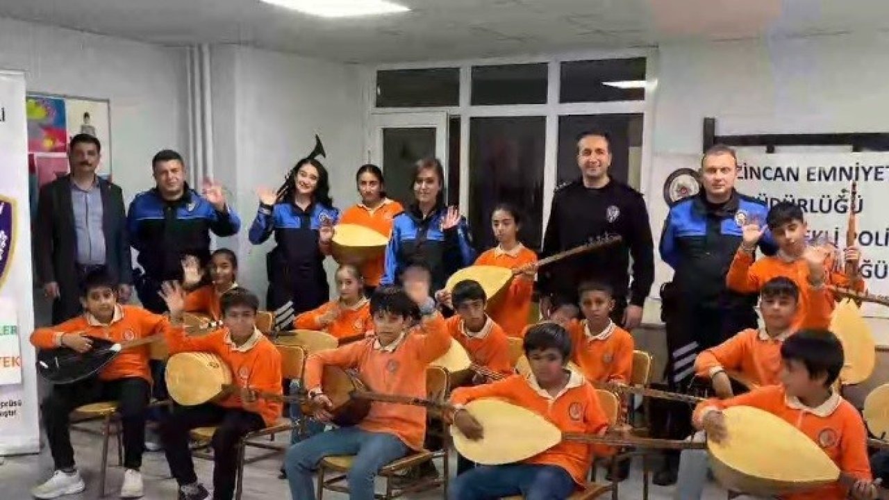 Erzincan Emniyetinden Öğrencilere Sanat Desteği: 15 Bağlama Hediye Edildi