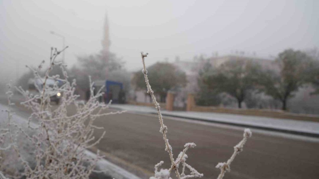 Erzurum Güne Kırağı ve Sisle Uyandı: Buzlanma Uyarısı