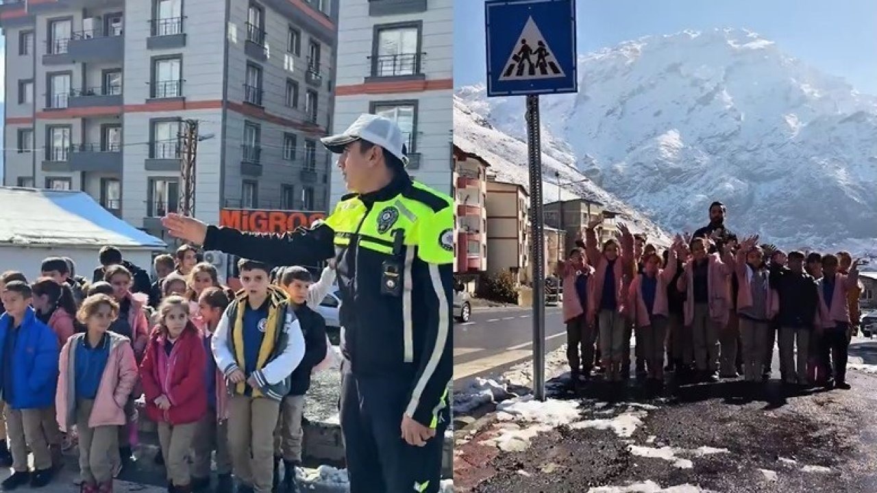 Hakkari&#039;de Öğrencilere Uygulamalı Trafik Eğitimi