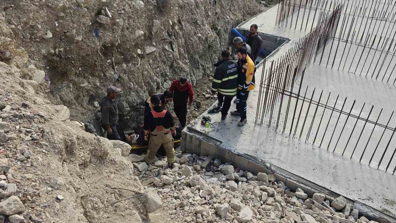 Hatay’da İnşaat Temeline Düşen Şahıs Kurtarıldı