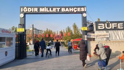 Iğdır’da Güneşli Havayı Fırsat Bilen Vatandaşlar Millet Bahçesine Akın Etti