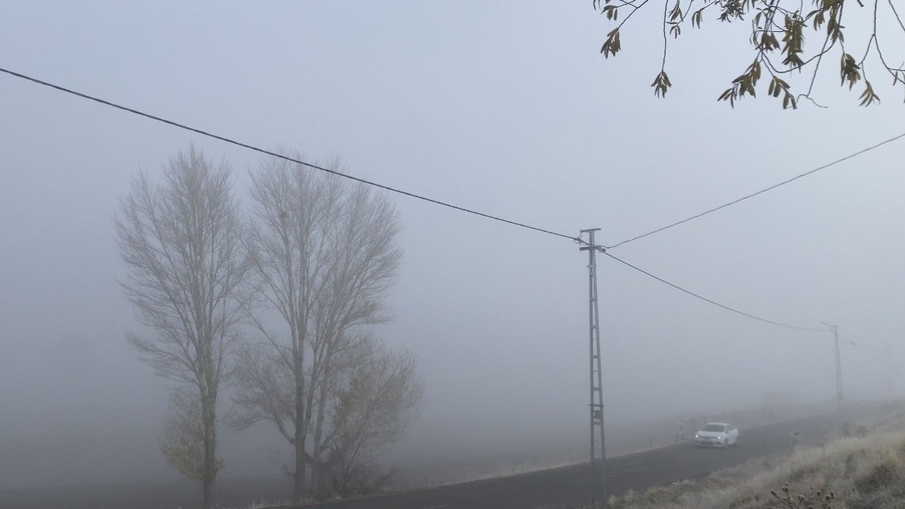 Patnos&#039;ta Yoğun Sis Ulaşımı Aksattı