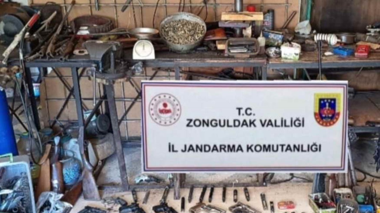 Zonguldak’ta Silah İmalathanesi Deşifre Edildi: 18 Tabanca ve 32 Bin Fişek Ele Geçirildi
