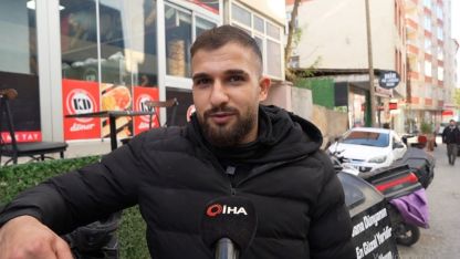 Muş’ta üşüyen kuryeye eldivenini veren polis gönülleri ısıttı