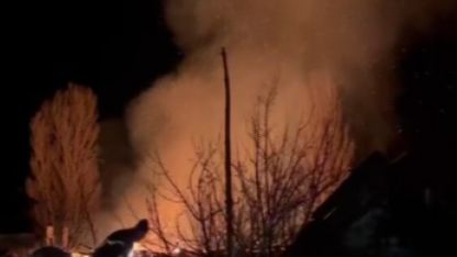 Çankırı’da köyde çıkan yangında iki ev küle döndü