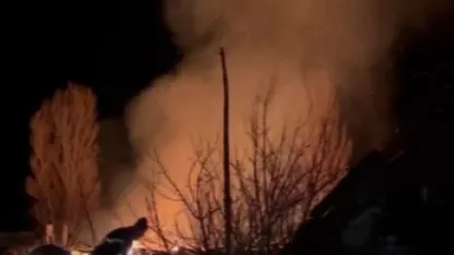 Çankırı’da köyde çıkan yangında iki ev küle döndü