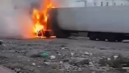 Şanlıurfa’da korku dolu tır yangını